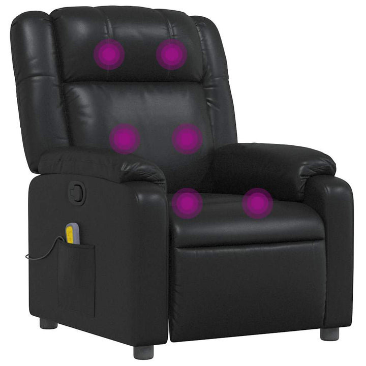 massagestol kunstlæder sort