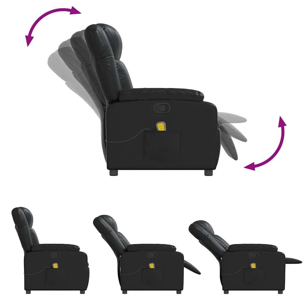 massagestol kunstlæder sort