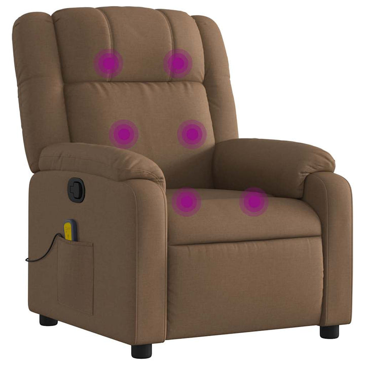 massagestol stof brun