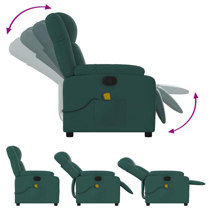 massagestol stof mørkegrøn
