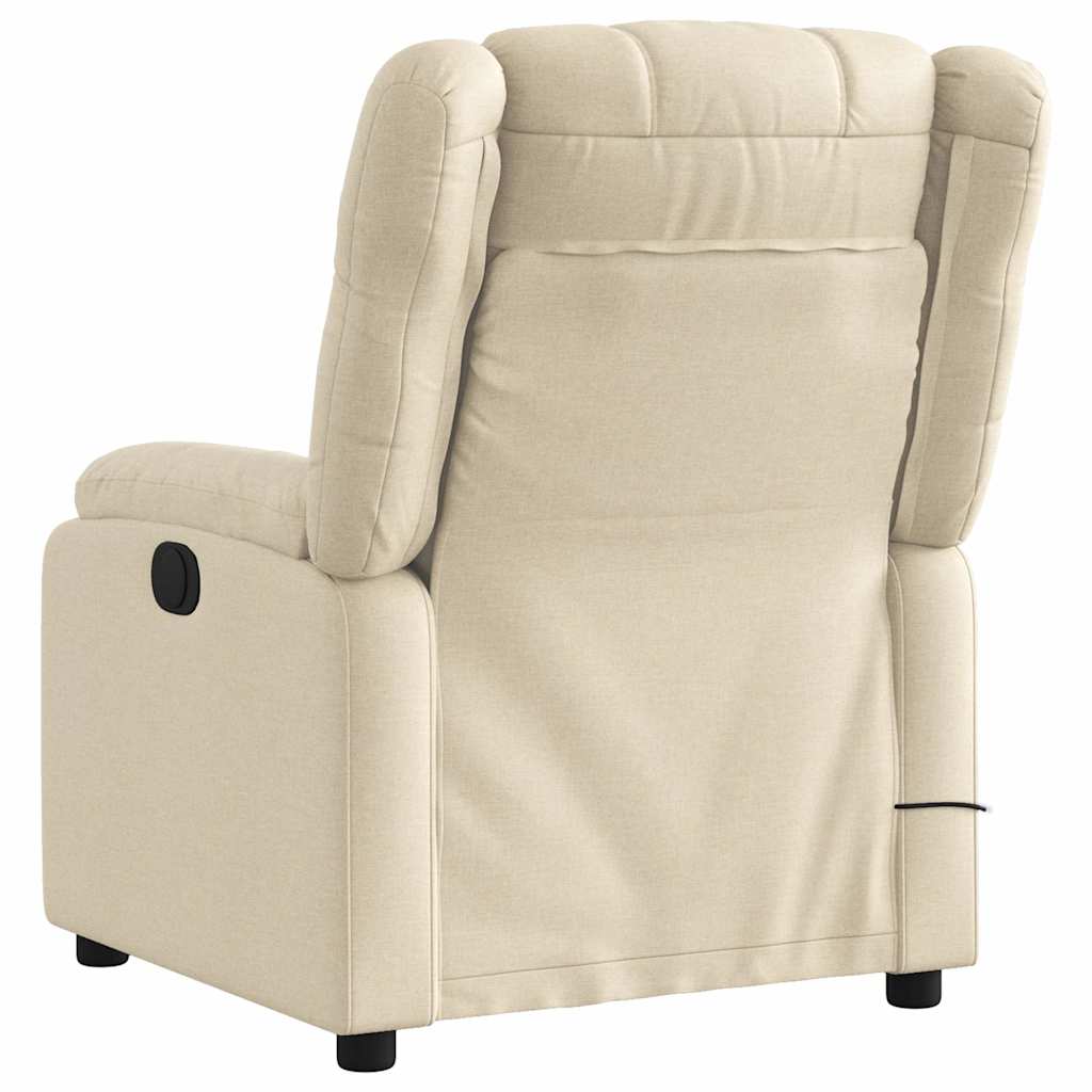 massagestol stof cremefarvet