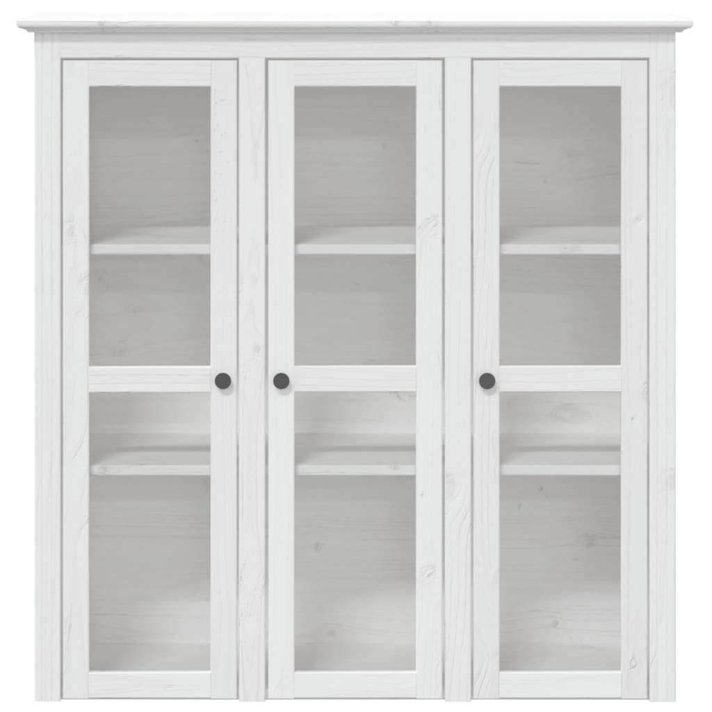 skænk BODO 115,5x43x200,5 cm massivt fyrretræ hvid
