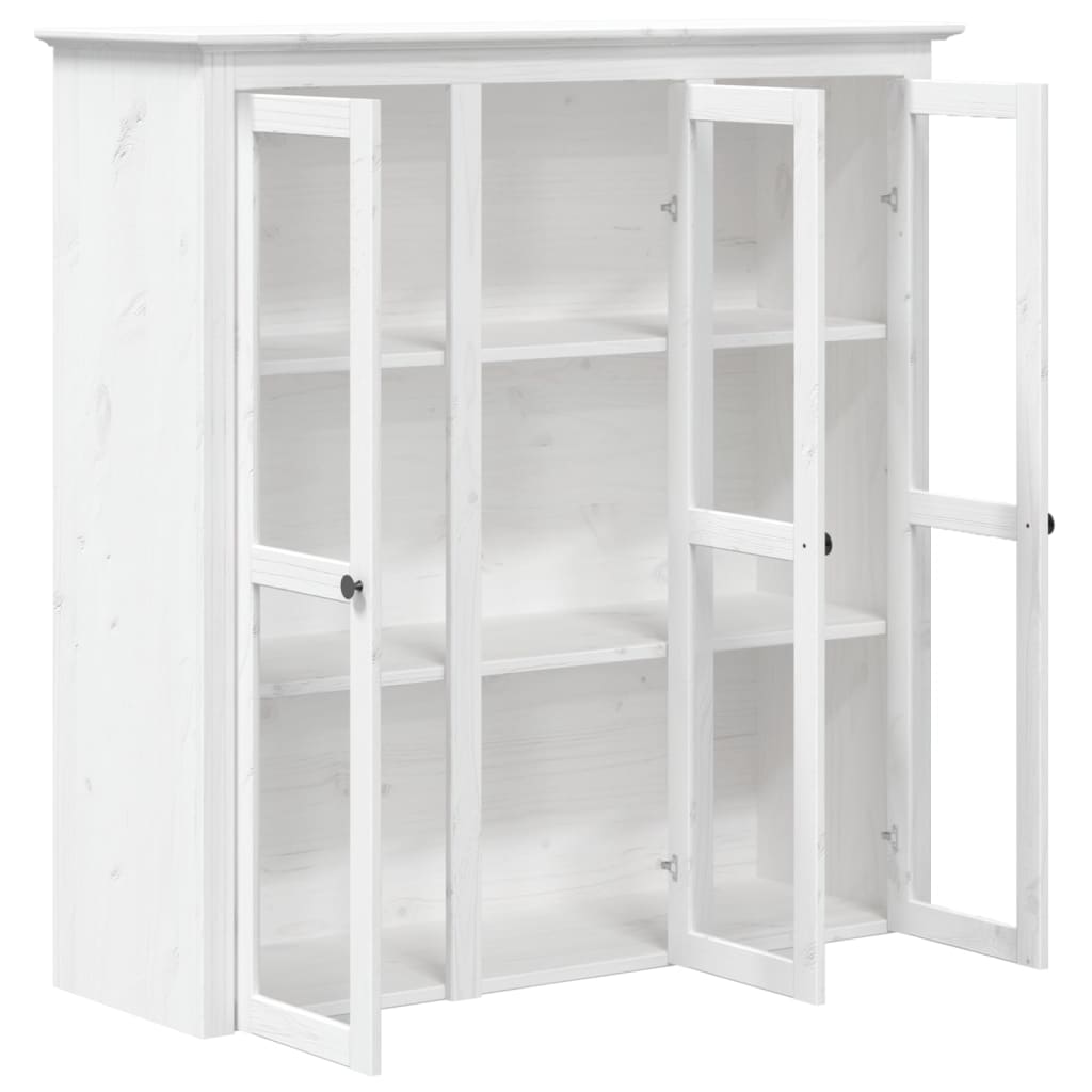 skænk BODO 115,5x43x200,5 cm massivt fyrretræ hvid