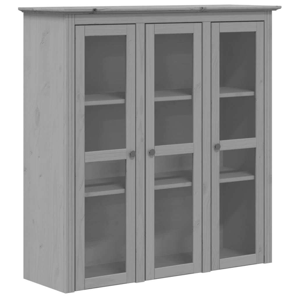 skænk BODO 115,5x43x200,5 cm massivt fyrretræ grå