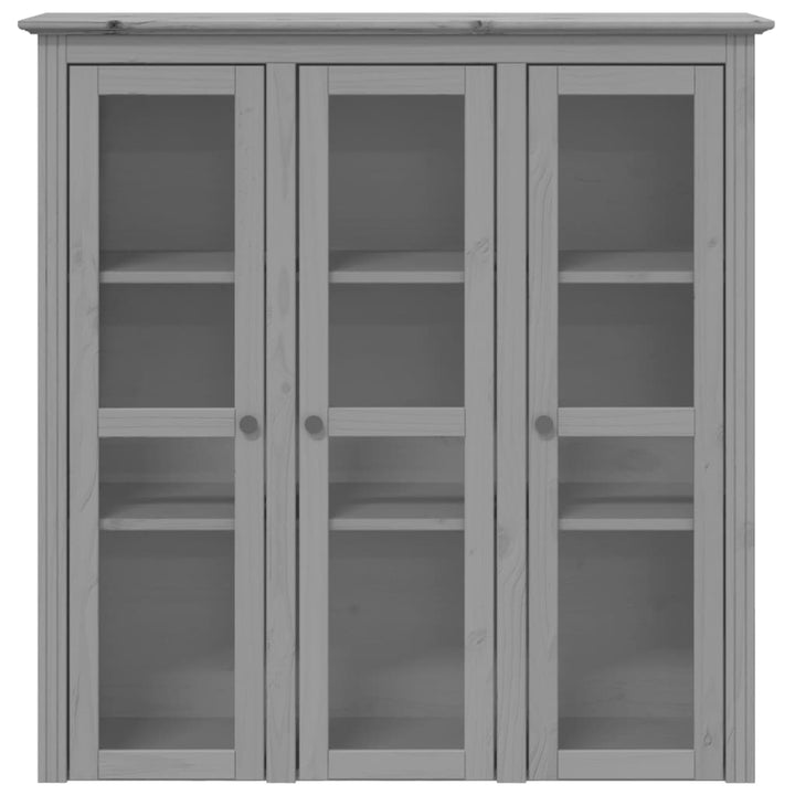 skænk BODO 115,5x43x200,5 cm massivt fyrretræ grå