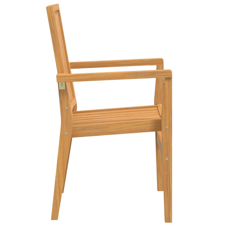 stabelbare havestole 8 stk. 56,5x57,5x91 cm massivt teaktræ
