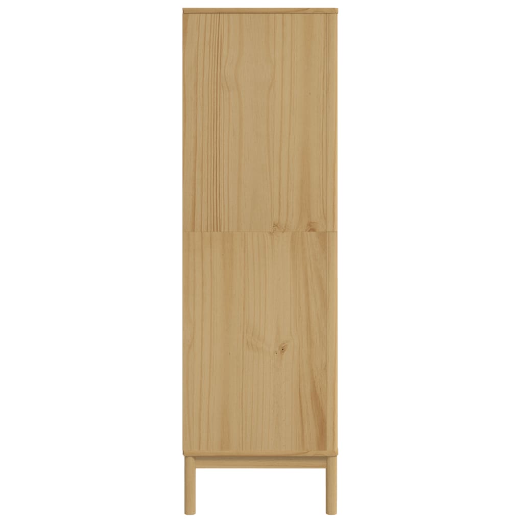 klædeskab FLORO 77x53x171 cm massivt fyrretræ gyldenbrun