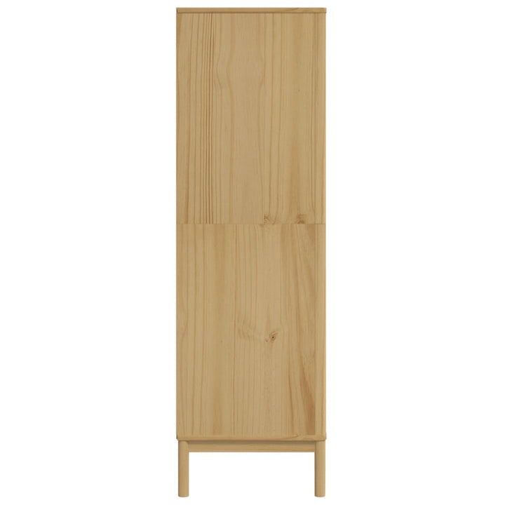 klædeskab FLORO 77x53x171 cm massivt fyrretræ gyldenbrun