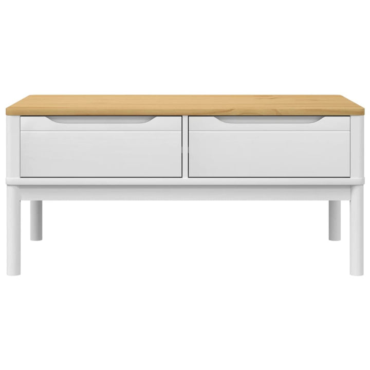 sofabord FLORO 99x55,5x45 cm massivt fyrretræ hvid