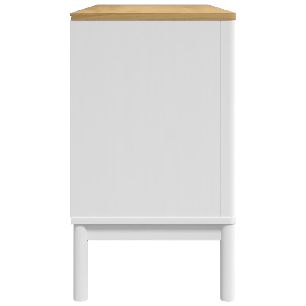 skænk FLORO 114x43x74 cm massivt fyrretræ hvid
