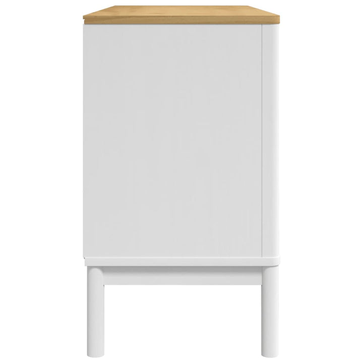 skænk FLORO 114x43x74 cm massivt fyrretræ hvid