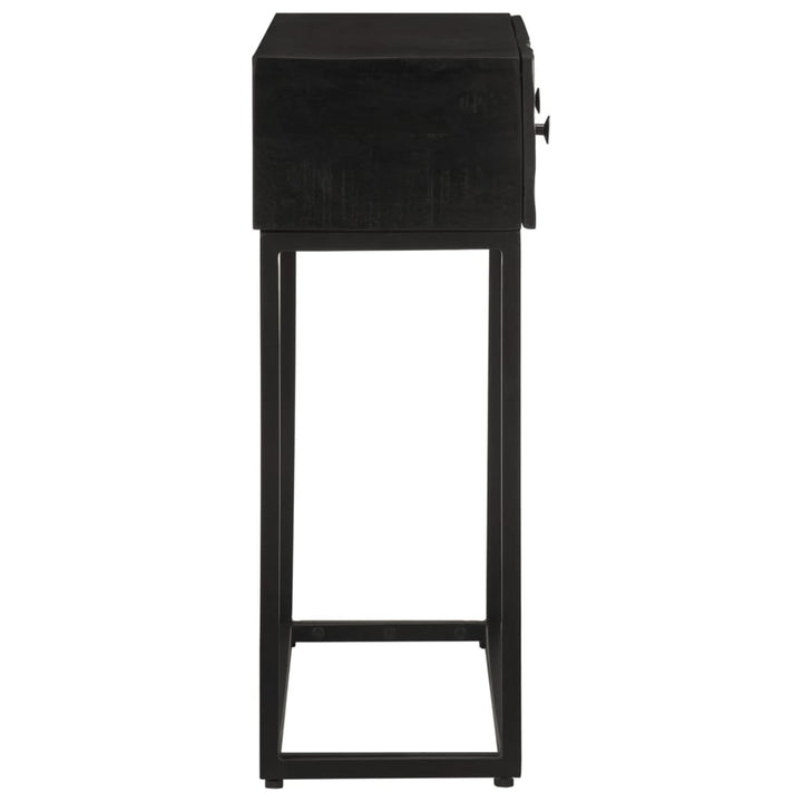 konsolbord 90x30x76 cm massivt mangotræ og jern sort