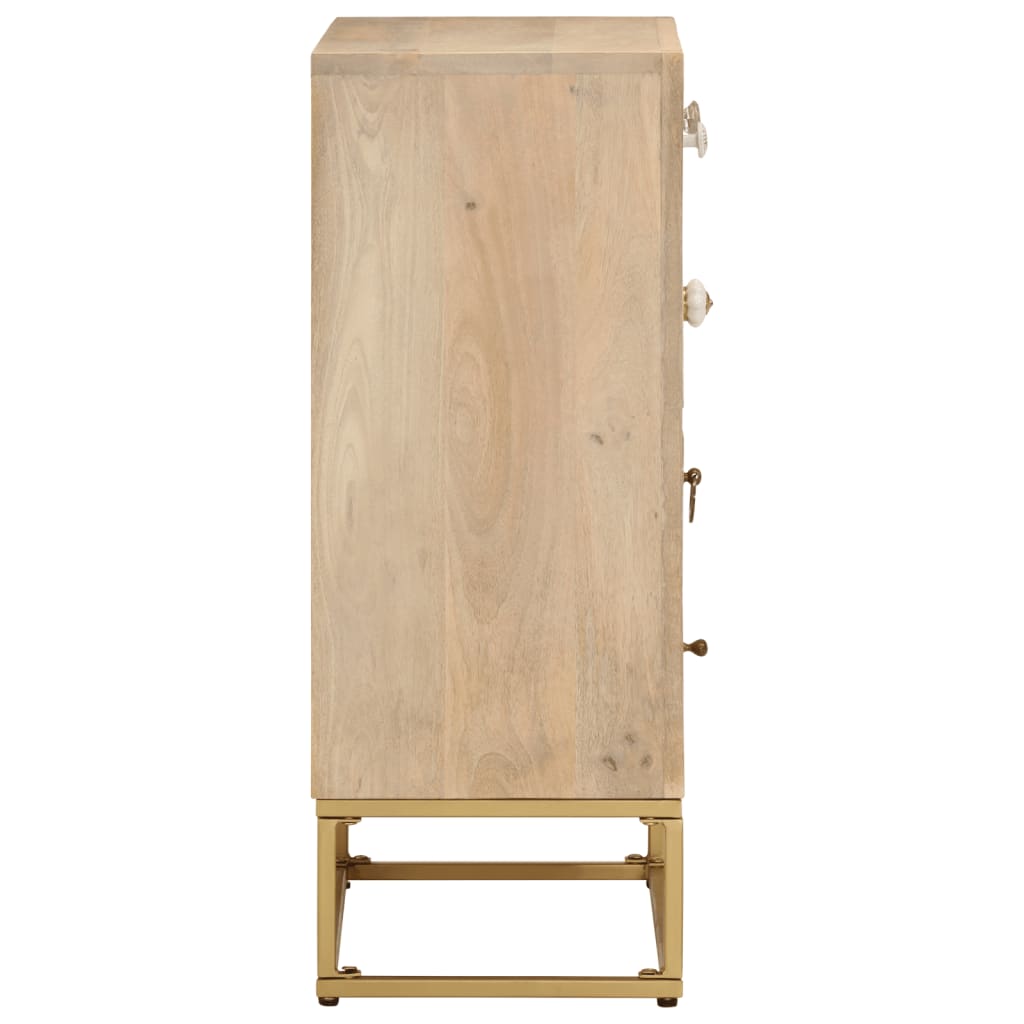 kommode 55x30x76 cm massivt mangotræ og jern