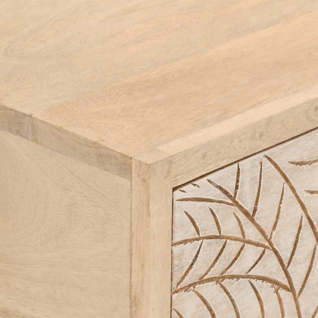 konsolbord 90x30x76 cm massivt mangotræ og jern