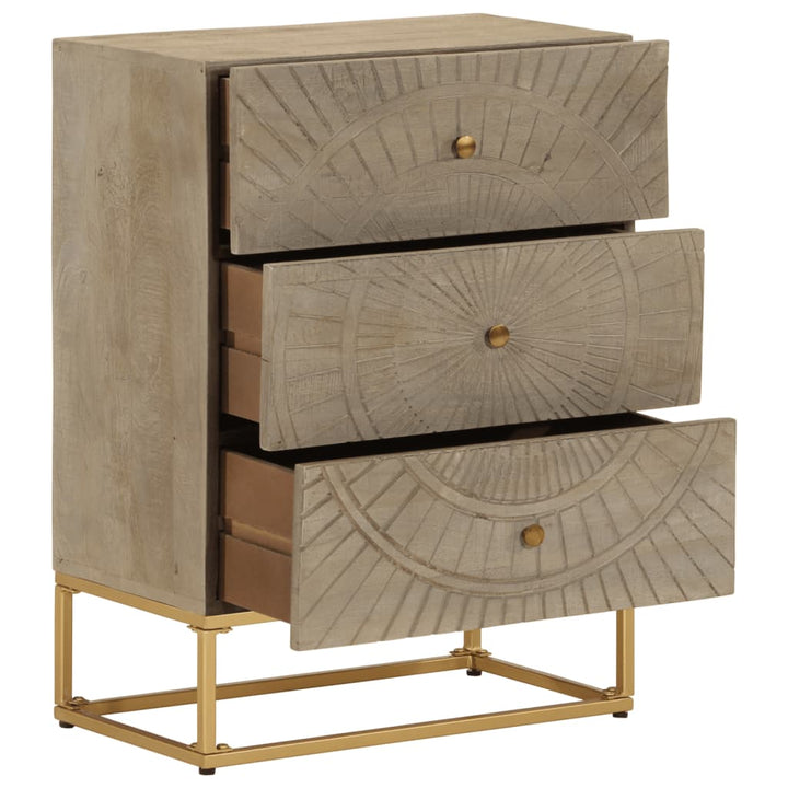 kommode 55x30x76 cm massivt mangotræ og jern