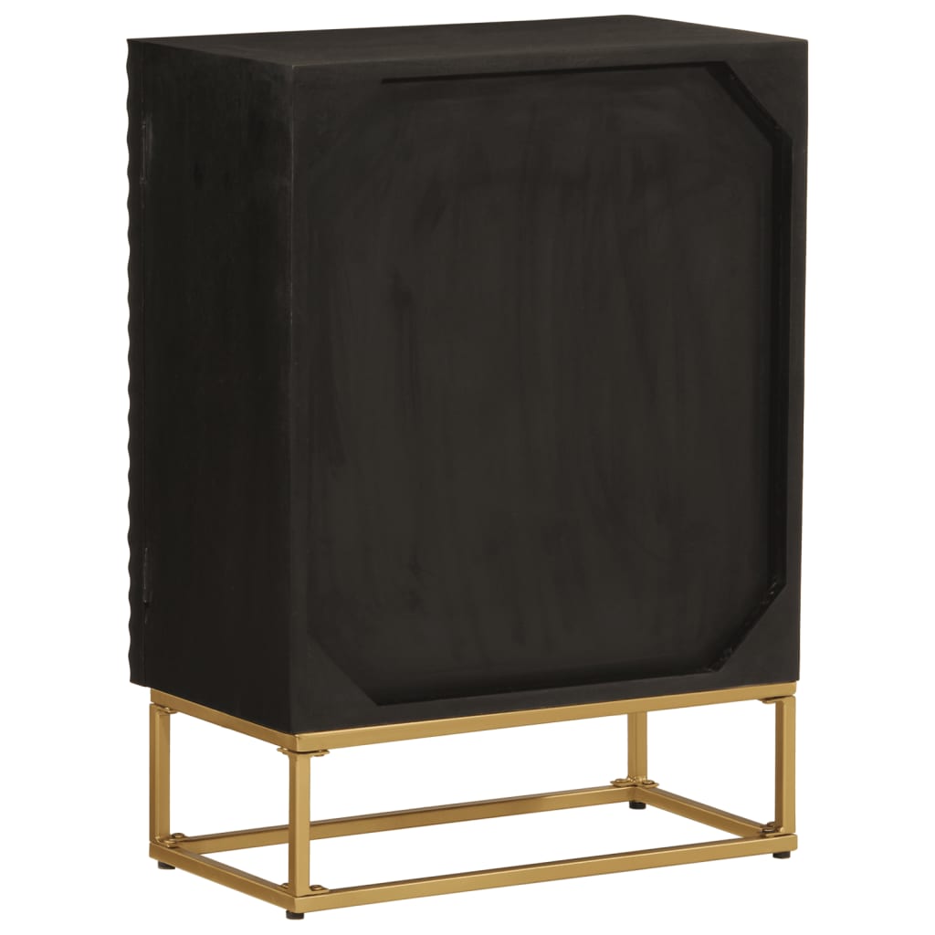 skænk 55x30x76 cm massivt mangotræ og jern sort