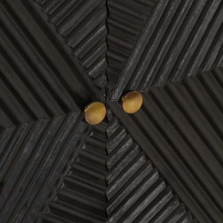 skænk 55x30x76 cm massivt mangotræ og jern sort