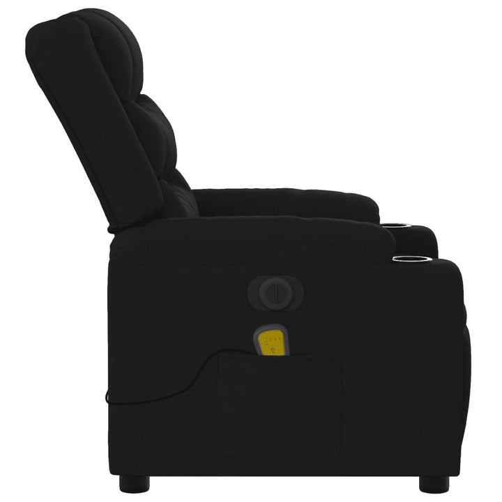 eldrevet massagestol stof sort