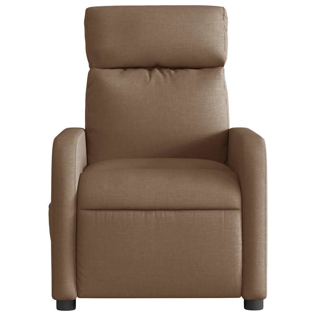 eldrevet massagestol stof brun