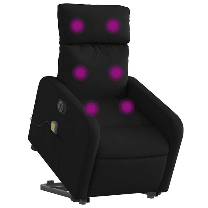 elektrisk massagestol med løftefunktion stof sort