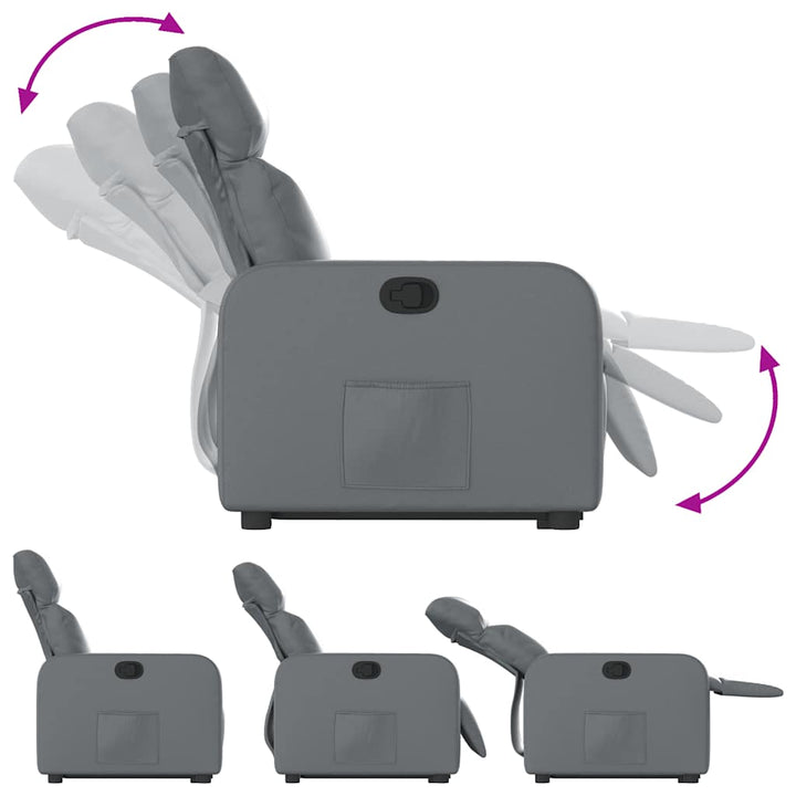 løftestol kunstlæder grå