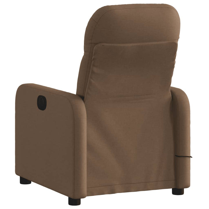 eldrevet massagestol stof brun