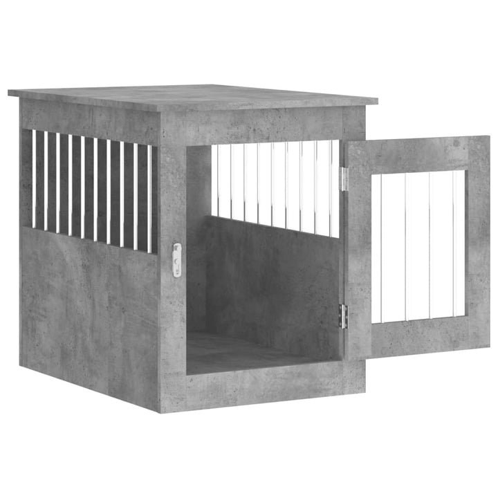 hundebur 55x75x65 cm konstrueret træ betongrå