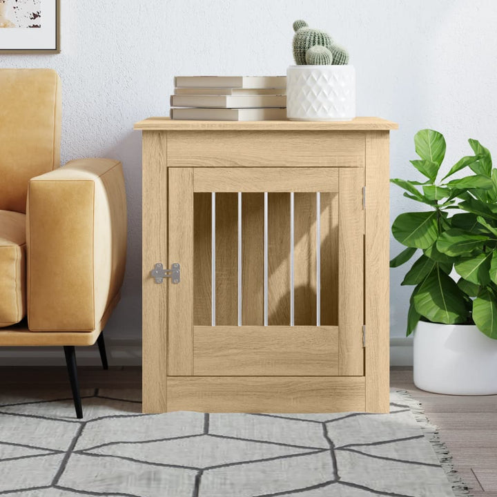 hundebur 64,5x80x71 cm konstrueret træ sonoma-eg