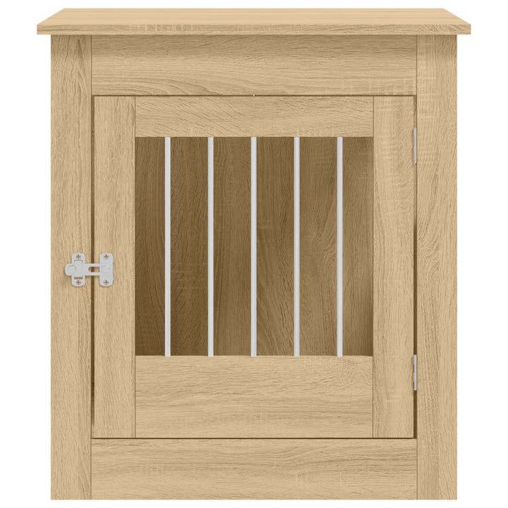 hundebur 64,5x80x71 cm konstrueret træ sonoma-eg