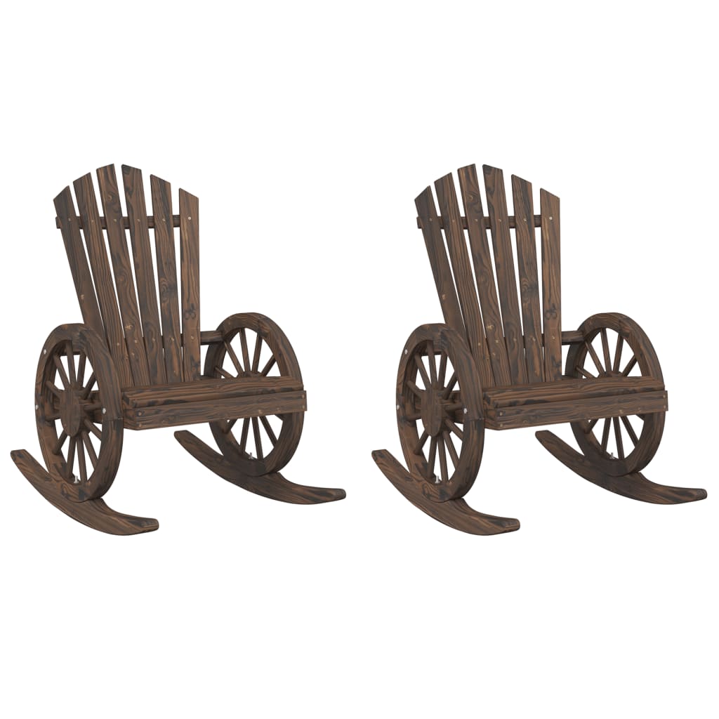 Adirondack-gyngestole 2 stk. massivt grantræ