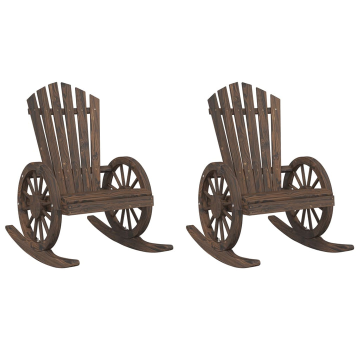 Adirondack-gyngestole 2 stk. massivt grantræ