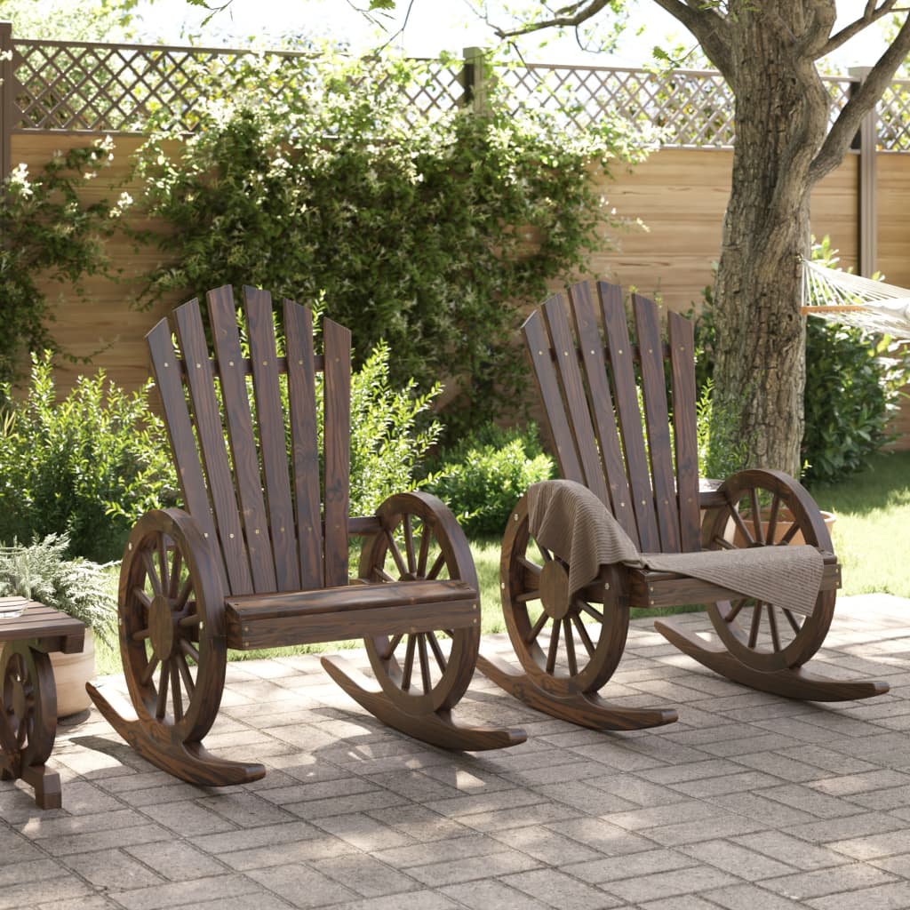 Adirondack-gyngestole 2 stk. massivt grantræ