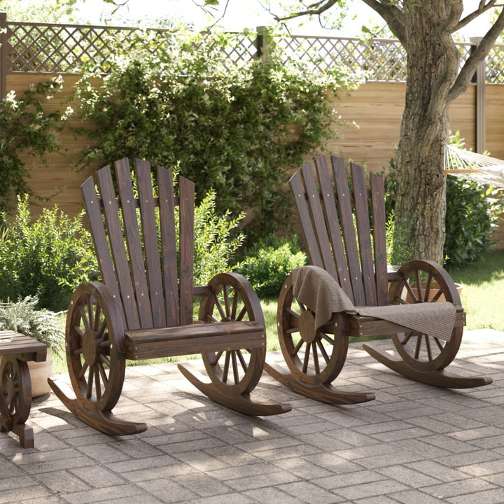 Adirondack-gyngestole 2 stk. massivt grantræ