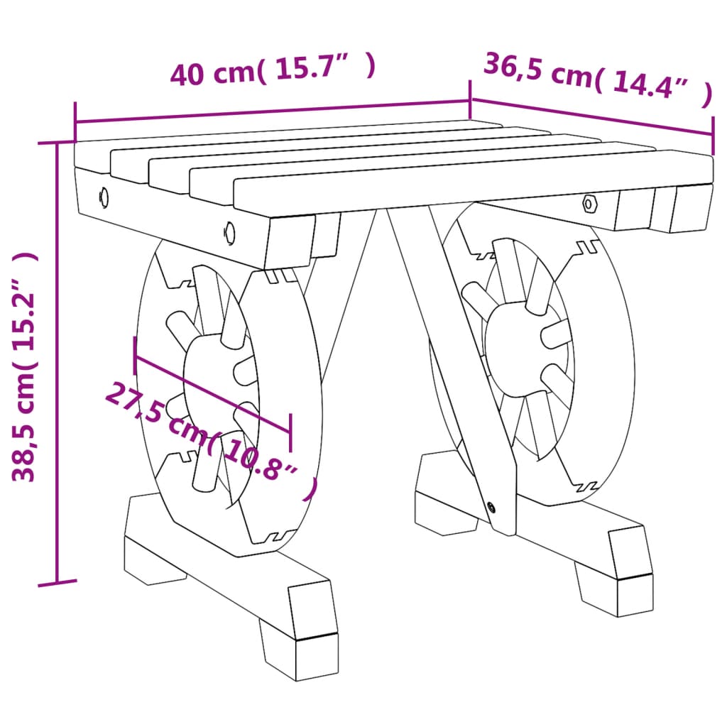 haveskamler 2 stk. massivt grantræ