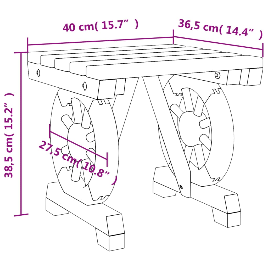 haveskamler 2 stk. massivt grantræ