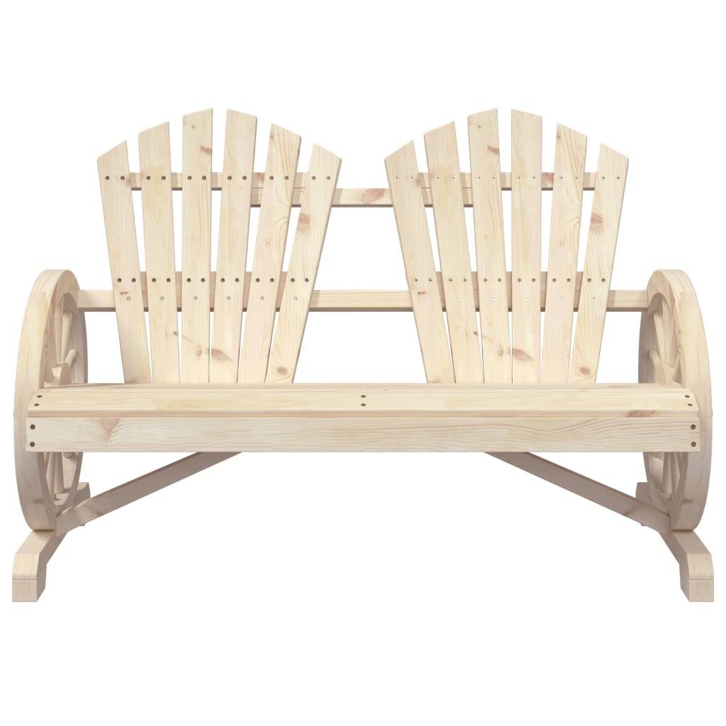 2-personers Adirondack-havestol massivt grantræ