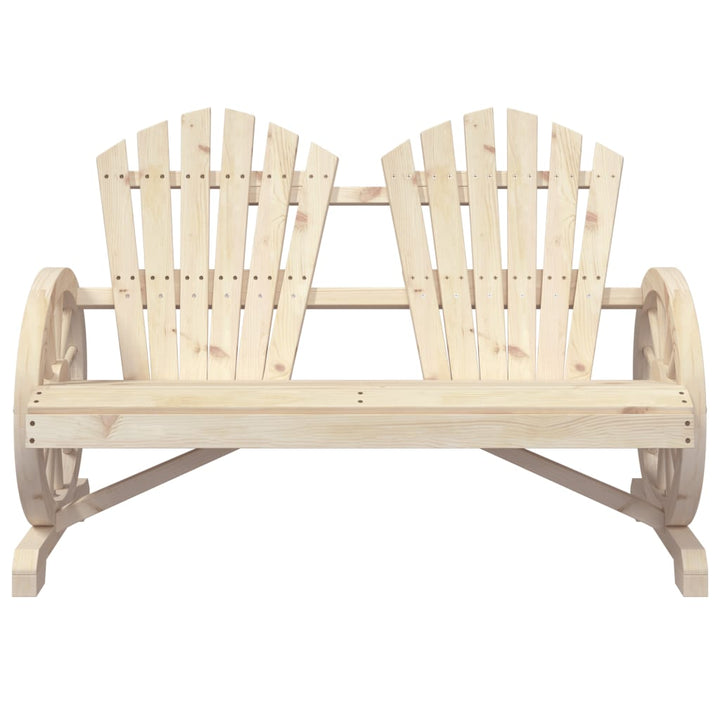 2-personers Adirondack-havestol massivt grantræ