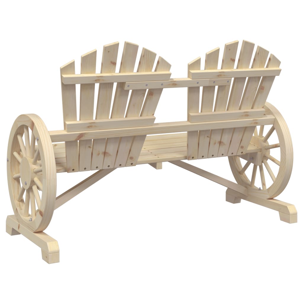 2-personers Adirondack-havestol massivt grantræ