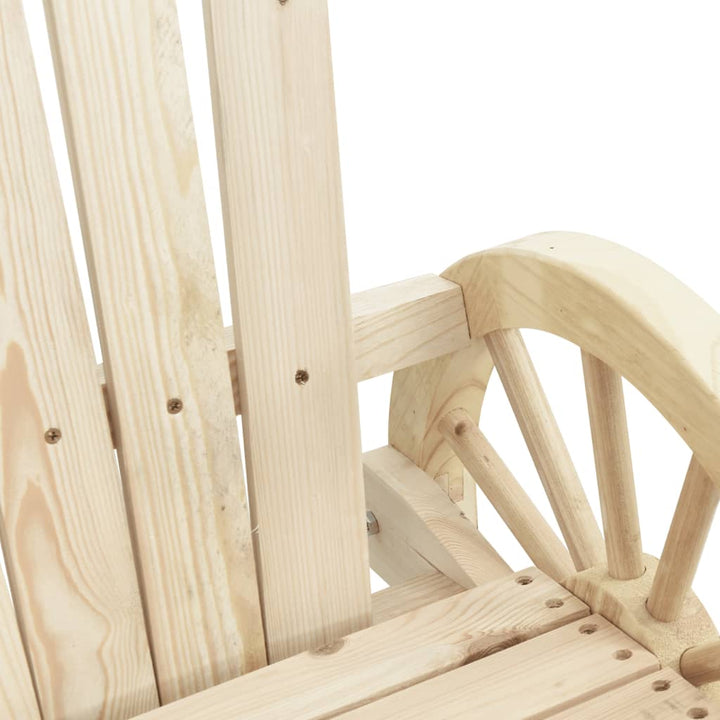 2-personers Adirondack-havestol massivt grantræ