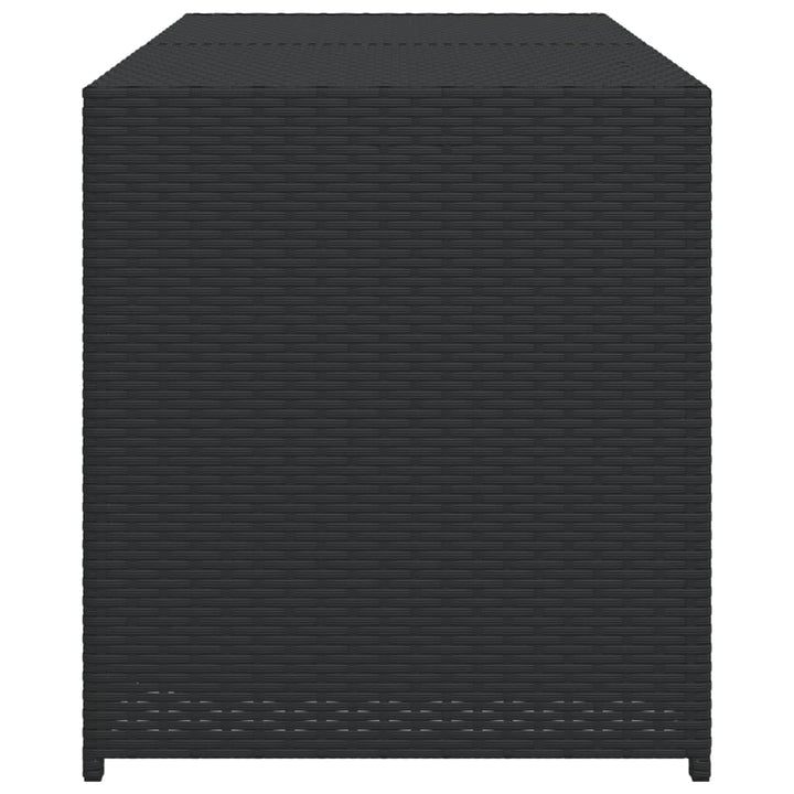 opbevaringsboks til haven 283 l polyrattan sort