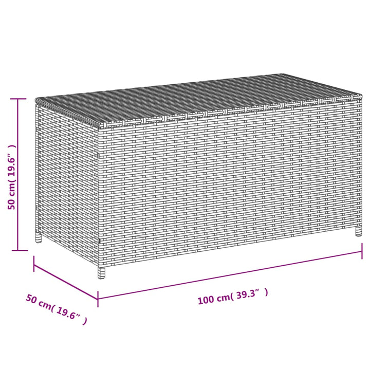 opbevaringsboks til haven 190 l polyrattan beige