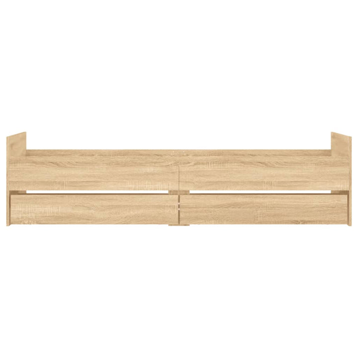 sengestel med skuffer 100x200 cm sonoma-eg