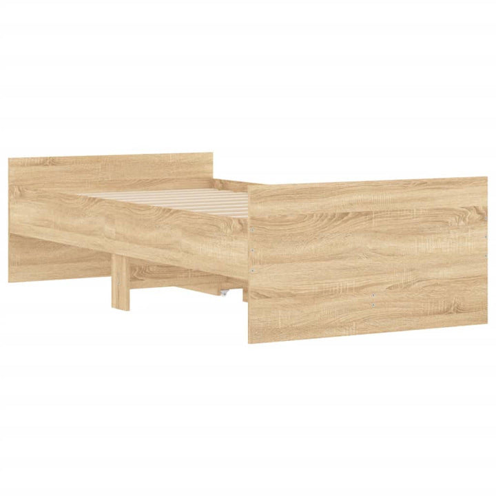 sengestel med skuffer 100x200 cm sonoma-eg