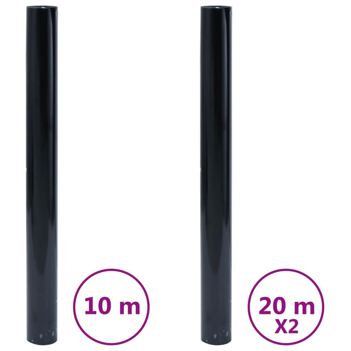 vinduesfolier 3 stk. matteret PVC sort
