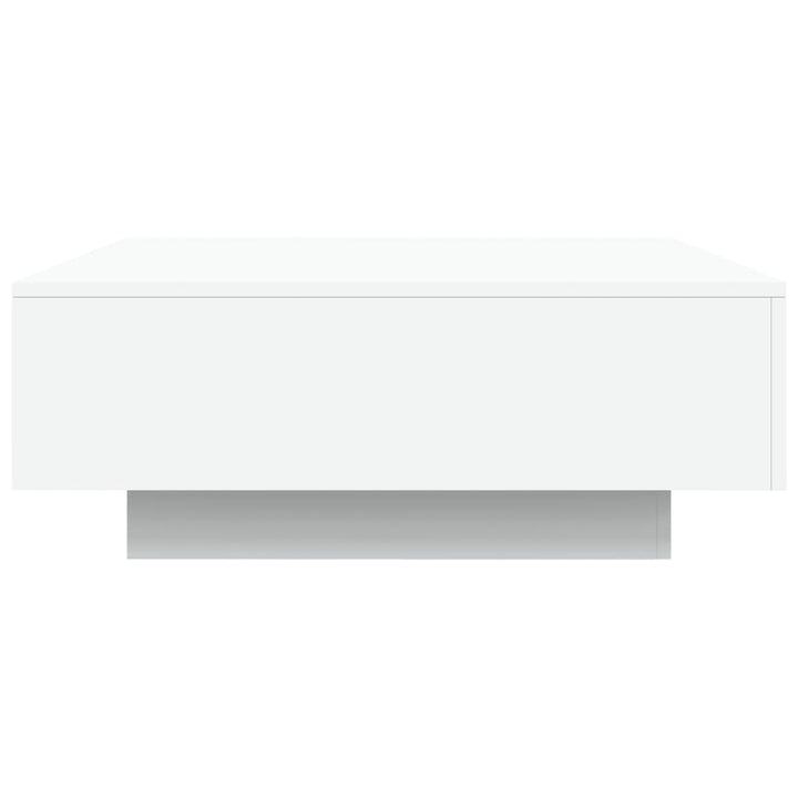 sofabord med LED-lys 80x80x31 cm hvid