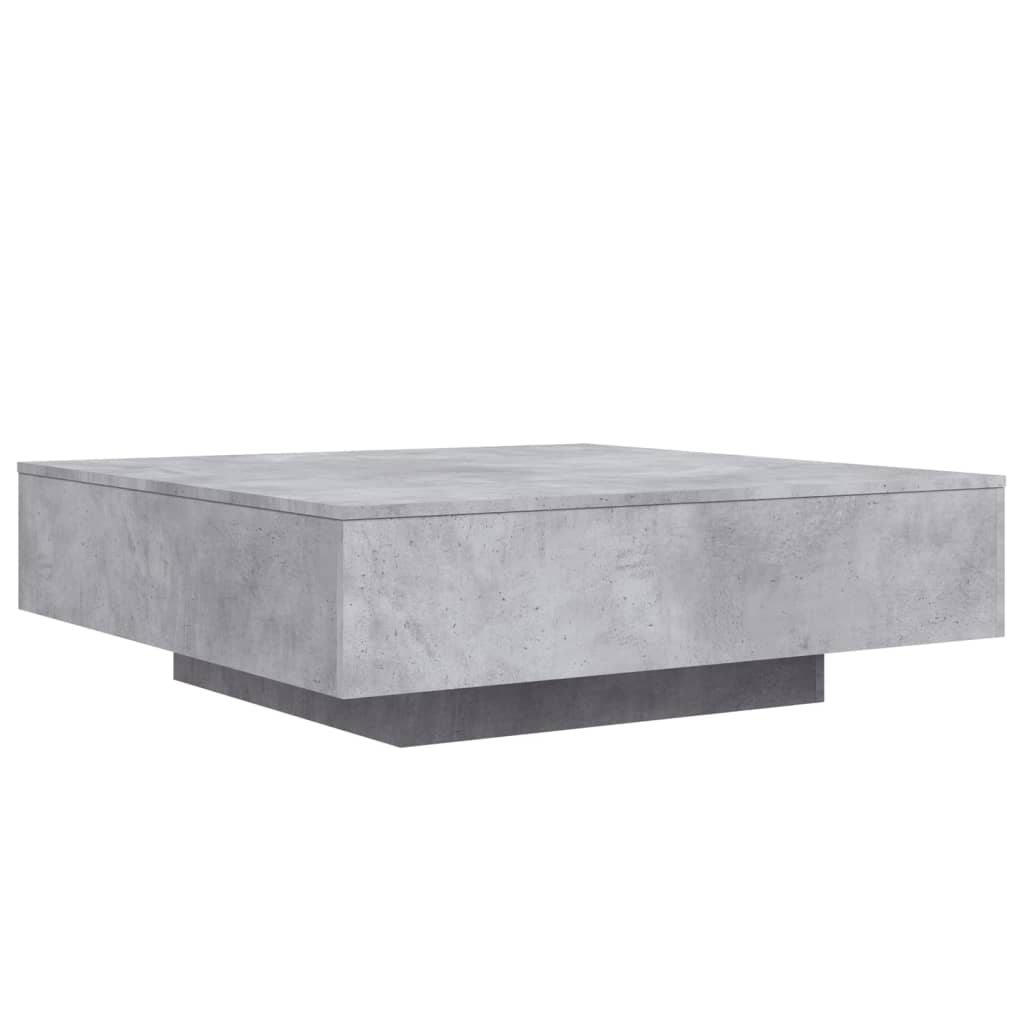 sofabord 100x100x31 cm konstrueret træ betongrå