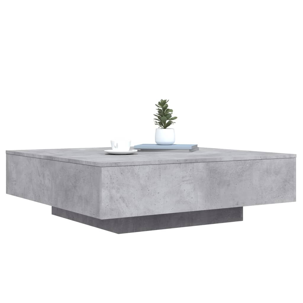sofabord 100x100x31 cm konstrueret træ betongrå