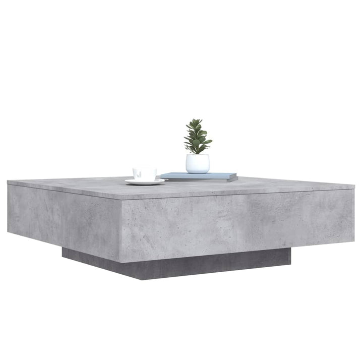 sofabord 100x100x31 cm konstrueret træ betongrå
