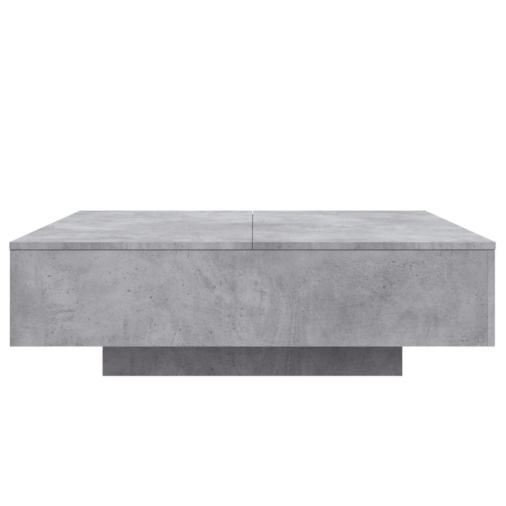sofabord 100x100x31 cm konstrueret træ betongrå