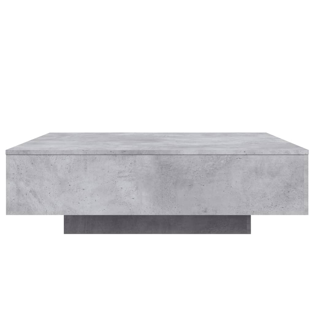 sofabord 100x100x31 cm konstrueret træ betongrå